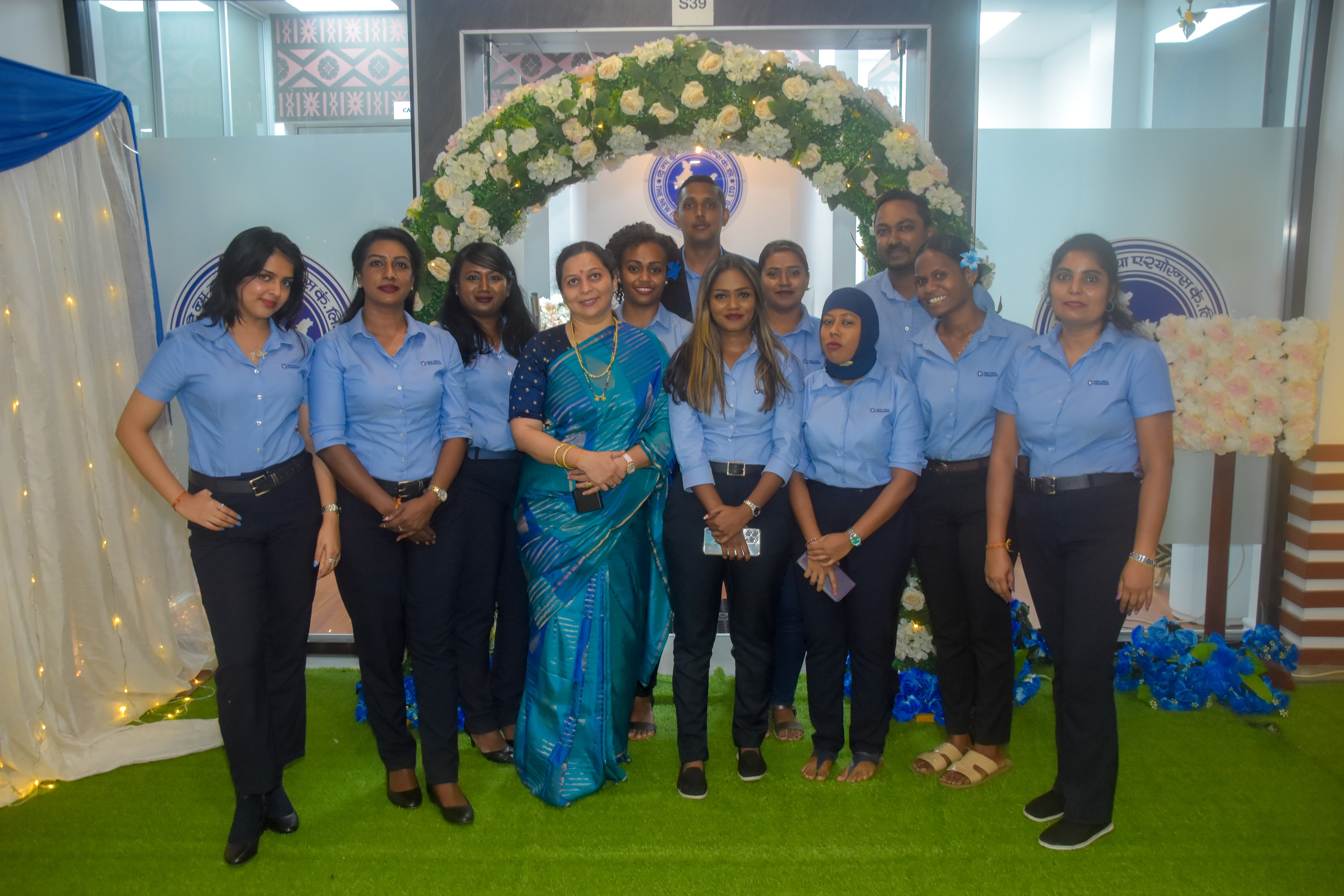 New India Assurance team members gathered at a company event.